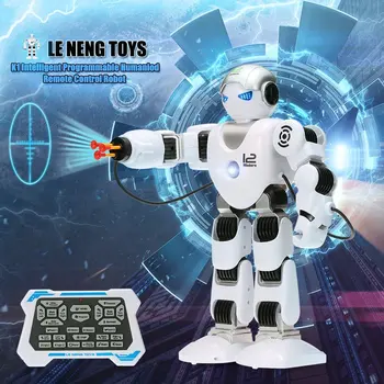 EBOYU(TM) LE NENG TOYS K1 Intelligent Programmable Humaniod 2.4G Remote Control Robot with Shoot Music Dance Arm-swing Function