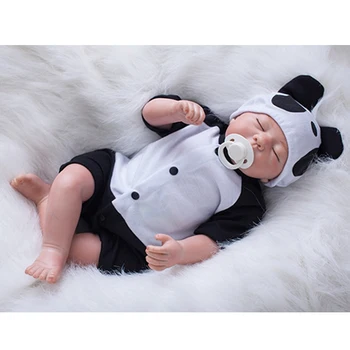 Can Sit And Lie 20 Inch Reborn Baby Dolls Silicone Lifelike Newborn Babies Realistic Doll Toy With Clothes Kids Birthday Gift