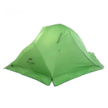 2 Person Nylon Silicone Coating Double Layer Waterproof PU4000 Hiking Tent Aluminum Rod Portable Mountain Single Tents UV40+