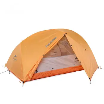 2 Person Nylon Silicone Coating Double Layer Waterproof PU4000 Hiking Tent Aluminum Rod Portable Mountain Single Tents UV40+