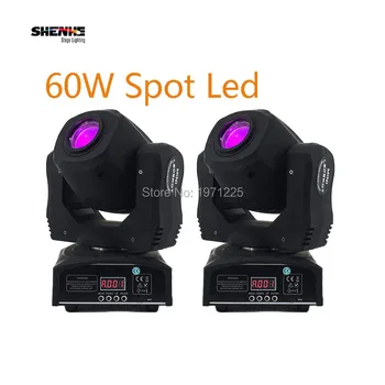 2pcs) New 60W Led Spot Light with Gobos Mini Spot 60W LED Moving Head Light DMX 9/11 CHs Professional Led Stage Lights DJ Spot