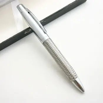 100pcs/set DHL Shipping Wholesale Gift Pen Metal Woven Gift Pen Metal Twist Ball Pen with Braid Barrel Gift Pen Steel Factory