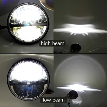 CO LIGHT 1 Pair h4 Led Car Styling Cree Chip 7'' High Low Beam 80w Round Fog Lamp For Offroad Jeep Wrangler Lada Niva 12V 24V
