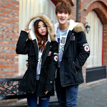 2016 autumn and winter explosion models men Korean version of Slim Long warm hooded coat Plus Size
