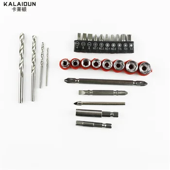 KALAIDUN 12V Electric Screwdrive Power Tools Mini Electric Drill Lithium Battery Cordless Drill Hand Tools With 27pcs Bit
