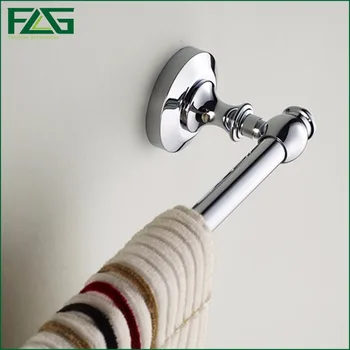 FLG Bathroom Accessories Set Super Power Towel Rack Bath Towel Bars Over-The-Door Chrome Polished Towel Rack 88524