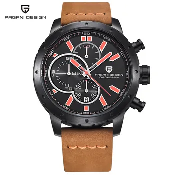Watches Men Luxury Brand PAGANI DESIGN Full steel stainless&leather Waterproof 30M Sport Military Quartz Watch relogio masculino