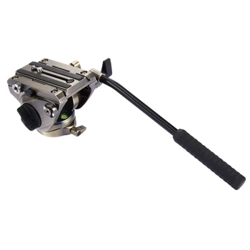 PULUZ Tripod Head Heavy Duty Video Camera Hydraulic Adapter Panoramic Head for Slider Monopod DSLR Camera Shooting Professional