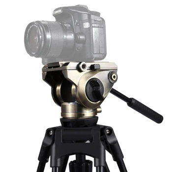 PULUZ Tripod Head Heavy Duty Video Camera Hydraulic Adapter Panoramic Head for Slider Monopod DSLR Camera Shooting Professional