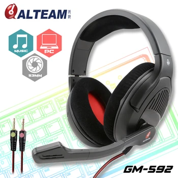 Professional Over-Ear Headband Stereo Bass Wired Game Gaming Headset Headphone with Microphone for Computer PC Laptop Gamer