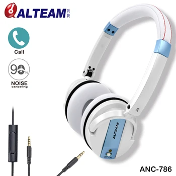Stylish Over the Head On Ear Lightweight 3.5mm Jack Wired Music Audio Foldable Noise Canceling Headphones With Mic for Calls