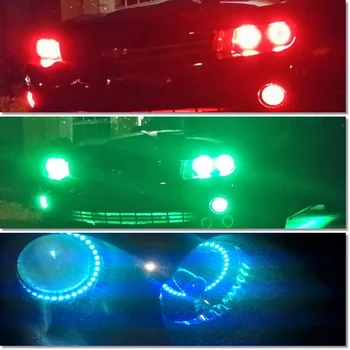 4pcs 5050 SMD RGB Flash LED Angel Eyes Halo Rings Daytime Running Light for BMW E30/E32/E34 1984 1985 1986 1987 1988 1989 1990