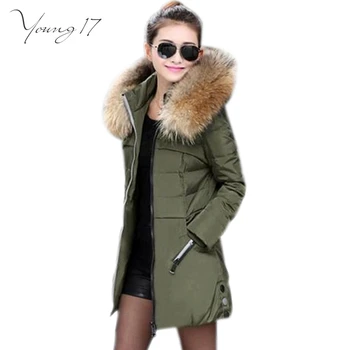 Young17 2016 Fashion Winter warm Fashion Hooded cotton down Jacket coat femme Zipper Thick Wadded Jacket long sleeve Cotton coat