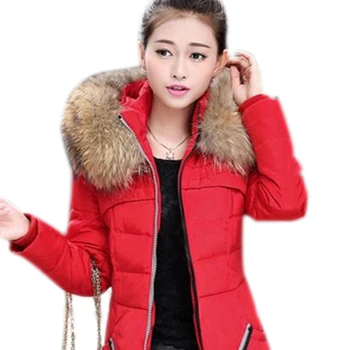 Young17 2016 Fashion Winter warm Fashion Hooded cotton down Jacket coat femme Zipper Thick Wadded Jacket long sleeve Cotton coat