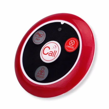 10Pcs Wireless Waiter Calling System For Restaurant Ultra-thin Calling Bell Pager Call Button Transmitter F4489C