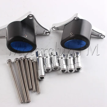 Motorcycle 2PCS CNC Stator Cover Slider Frame Crash Protectors For Honda CB400 1992-1998 (7 Colors Available) Blue New