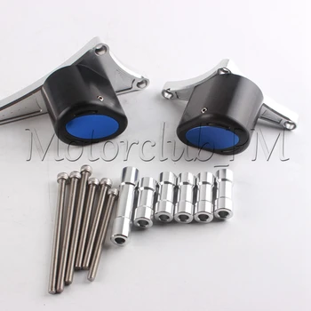 Motorcycle 2PCS CNC Stator Cover Slider Frame Crash Protectors For Honda CB400 1992-1998 (7 Colors Available) Blue New