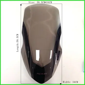 Modified Motorcycle Windshield scooter Steel solidification WindScreen Brown Wind Deflectors for Yamaha 2016 NMAX155 NMAX 155