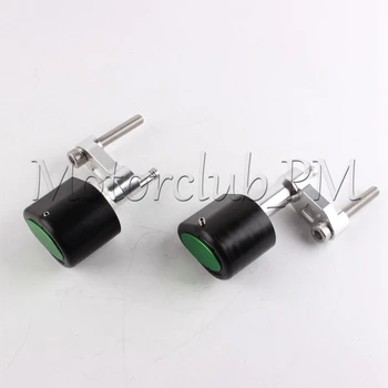 Motorcycle 2PCS CNC Frame Sliders Crash Pads Protector For BMW S1000RR 2009-2012 2010 2011 Green