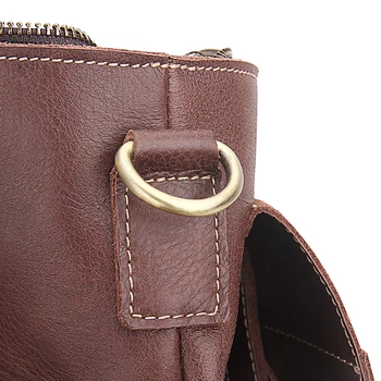 CONTACT'S Vintage Crossbody Bag Genuine Crazy Horse Cowhide Leather Shoulder Bags Men Messenger Bag Men Leather Tote Briefcase