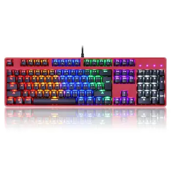 Good Sale MotoSpeed CK107 Color Backlight Gaming Keyboard USB Powered for Desktop Laptop Oct 25