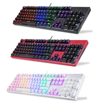 Good Sale MotoSpeed CK107 Color Backlight Gaming Keyboard USB Powered for Desktop Laptop Oct 25