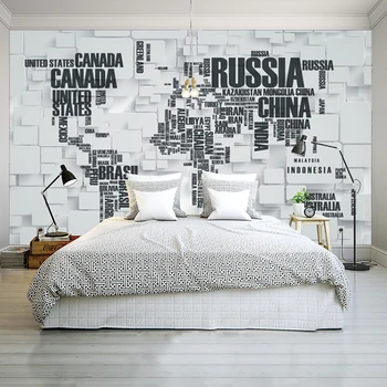 3d European living room wallpaper ,bedroom sofa tv backgroumd of wall paper ,World Map 3D murals papel de parede listrado