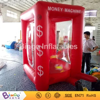 Promotional Inflatable cash cube box 2.2 meter high running money inflatable game with 2 CE blowers 1.7X1.5XH2.2M BG-A0675-9 toy