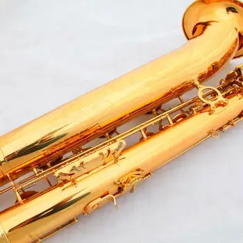 France Selmer Baritone Saxophone Gold Lacquer Carving 54 Professional Eb Sax Mouthpiece Sax saxophone #60 Saxogfone