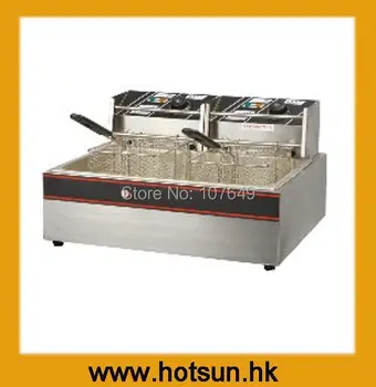 1 Tank 2 Baskets Stainless Steel Electric Potato Fryer Immersion