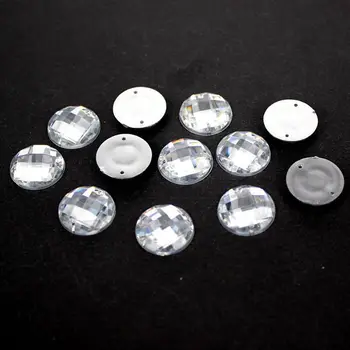 16mm Acrylic Rhinestones For Garment Flatback Crystal Clear Taiwan Sew On Rhinestones New Crystal Rhinestones For DIY Decoration