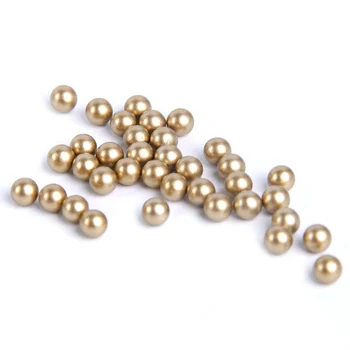 5mm 6mm 8mm Glitter Resin Nail Beads Pearl Imitation Round No Hole Matte Gold DIY Design 3D Nail Art Decorations New Arrive