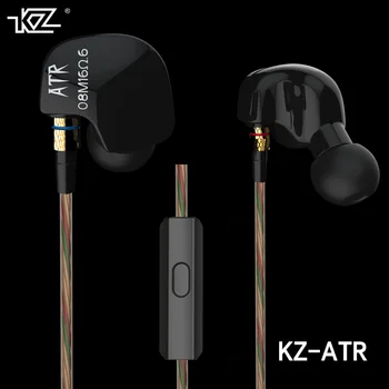 New KZ ATR In Ear Noise Canceling Earbuds 3.5mm Stereo Earphone Original KZ Mp3 Ear Hook Sport HiFi Earphone With Mic