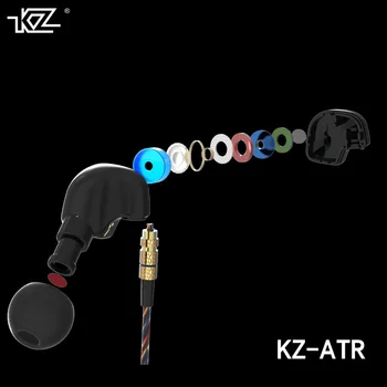 New KZ ATR In Ear Noise Canceling Earbuds 3.5mm Stereo Earphone Original KZ Mp3 Ear Hook Sport HiFi Earphone With Mic