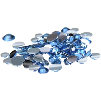 2016 New Arrive 2-6mm Light Blue Resin Rhinestones Non Hotfix Glitter Beauty Beads For Nails Art Backpack DIY Design Decorations