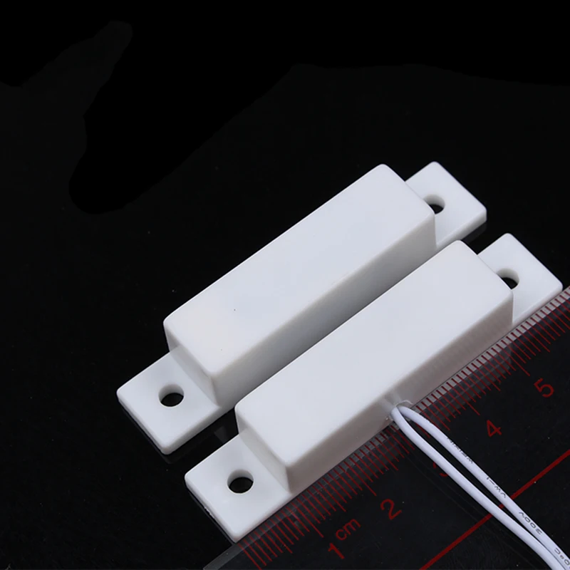 GZGMET WHITE ABS tiny size wooden window wire MAGETIC DOOR SENSOR alarm system NC alarm detector accessories