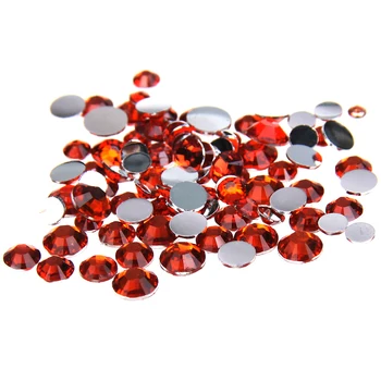 2-6mm Orange Resin Rhinestones Non Hotfix Glitter Nail Beads 3D Nail Art DIY Design Nails Decorations New Arrive