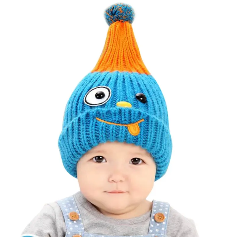 New Winter Warm Boys Girls Baby Infant Child Hat Ear Cap Cute Kitten Kids Wool Knitted Hats