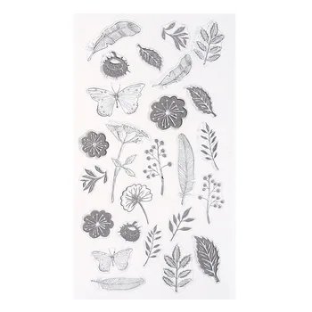 1Pc Transparent Clear Stamp Flower Plants Style DIY Silicone Seals Scrapbooking Card Making Photo Album Decoration Craft