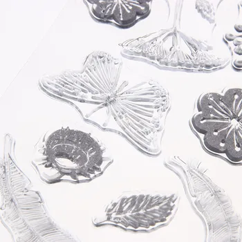 1Pc Transparent Clear Stamp Flower Plants Style DIY Silicone Seals Scrapbooking Card Making Photo Album Decoration Craft