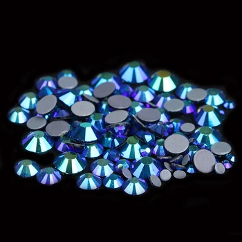 Hotfix Rhinestones With Glue Backing Iron On Perfect Clothes Shoes Dresses DIY Decorations Emerald AB Color