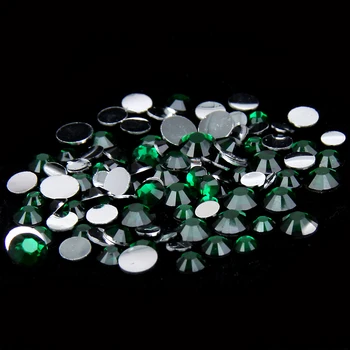 2016 New Arrive 2-6mm Emerald Resin Rhinestones Non Hotfix Glitter Beauty Beads For Nails Art Backpack DIY Design Decorations