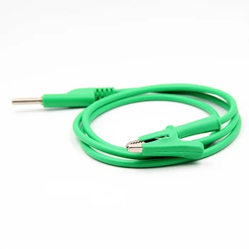 10PCS electrical laboratory Test Line Silicone Banana Plug to Crocodile Alligator Clip Test Probe Lead Wire Cable Copper