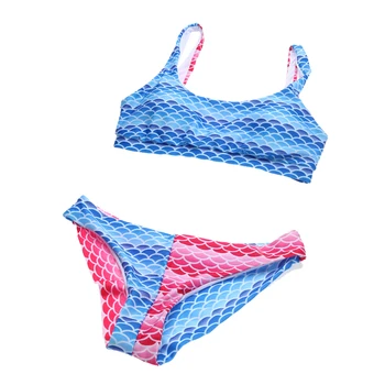 Womens Sexy Split Swimsuit Two-Piece Push Up Polyester Fast Dry Bikini Bandage Swimsuit Bathing Swimwear For Beach Swim Wear