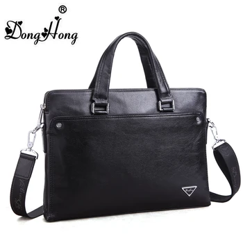 DongHong briefcase luxury designer authentic leather handbag brand New messenger bag travel briefcase handbags