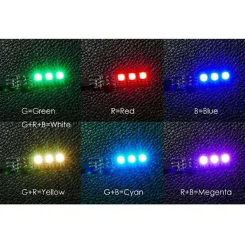 2x RGB 5050 LED Lights Board 7 Color 5V w/DIP Switch for QAV250 F450 Quad