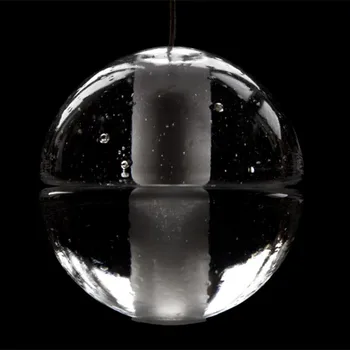 Single Transparent Crystal Glass Ball Pendant Lights 1 LED Meteor Shower Fixtures Home Decor Child Bedroom Hallway Lustres PL292