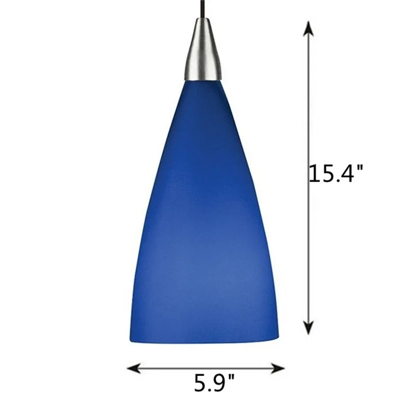 Single Head Pendant Lights Multi Color White Blue Yellow Orange Glass Drop LinePendant Lamp For Kitchen Bar Fixtures PL169