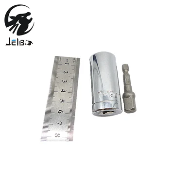 Jelbo 2 Pcs/Set Gator Grip Multi Function Ratchet Universal Socket 7-19mm Power Drill Adapter Car Hand Tools Repair Kit NEW