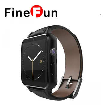 FineFun Smart Watch A8 Bluetooth Heart Rate Reloj Inteligente Leather Strap NFC Camera Curved Surface for Android iOS Smartphone